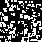 A square with splotches of black and white mixed