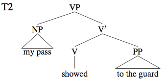 A tree diagram for the sentence (B.ii)