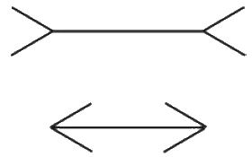 Mueller-Lyer diagram of lines
